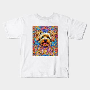 Psychedelic Yorkipoo Kids T-Shirt